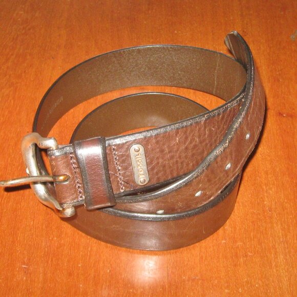 Fossil Men's Brown Belt Genuine Leather Belt Size 36 Authentic Fossil - Picture 8 of 8
